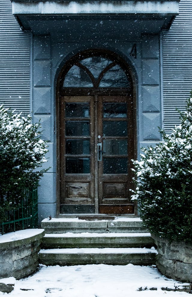 brown wooden door