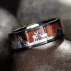 Luxury 8mm Koa Wood Inlay Tungsten Celtic Ring For Men Women Dome Polished Stainless Steel Engagement Ring Men Wedding Jewelry