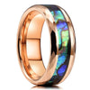 Luxury 8mm Koa Wood Inlay Tungsten Celtic Ring For Men Women Dome Polished Stainless Steel Engagement Ring Men Wedding Jewelry