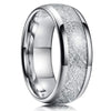 Luxury 8mm Koa Wood Inlay Tungsten Celtic Ring For Men Women Dome Polished Stainless Steel Engagement Ring Men Wedding Jewelry