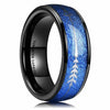 Luxury 8mm Koa Wood Inlay Tungsten Celtic Ring For Men Women Dome Polished Stainless Steel Engagement Ring Men Wedding Jewelry